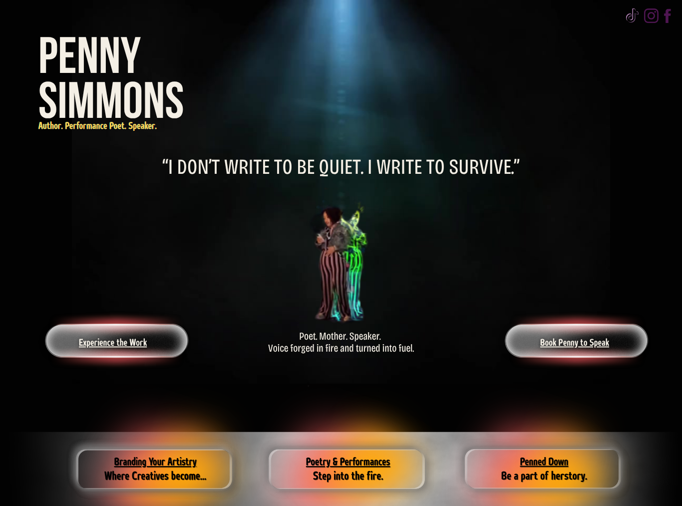 Authentic Penny Speaks homepage circa 2024